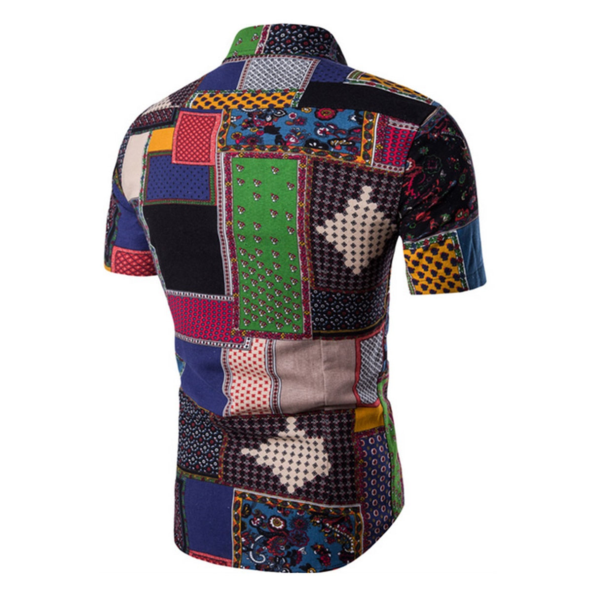 2-Piece Multi-colored Square Hawaii Summer Suit