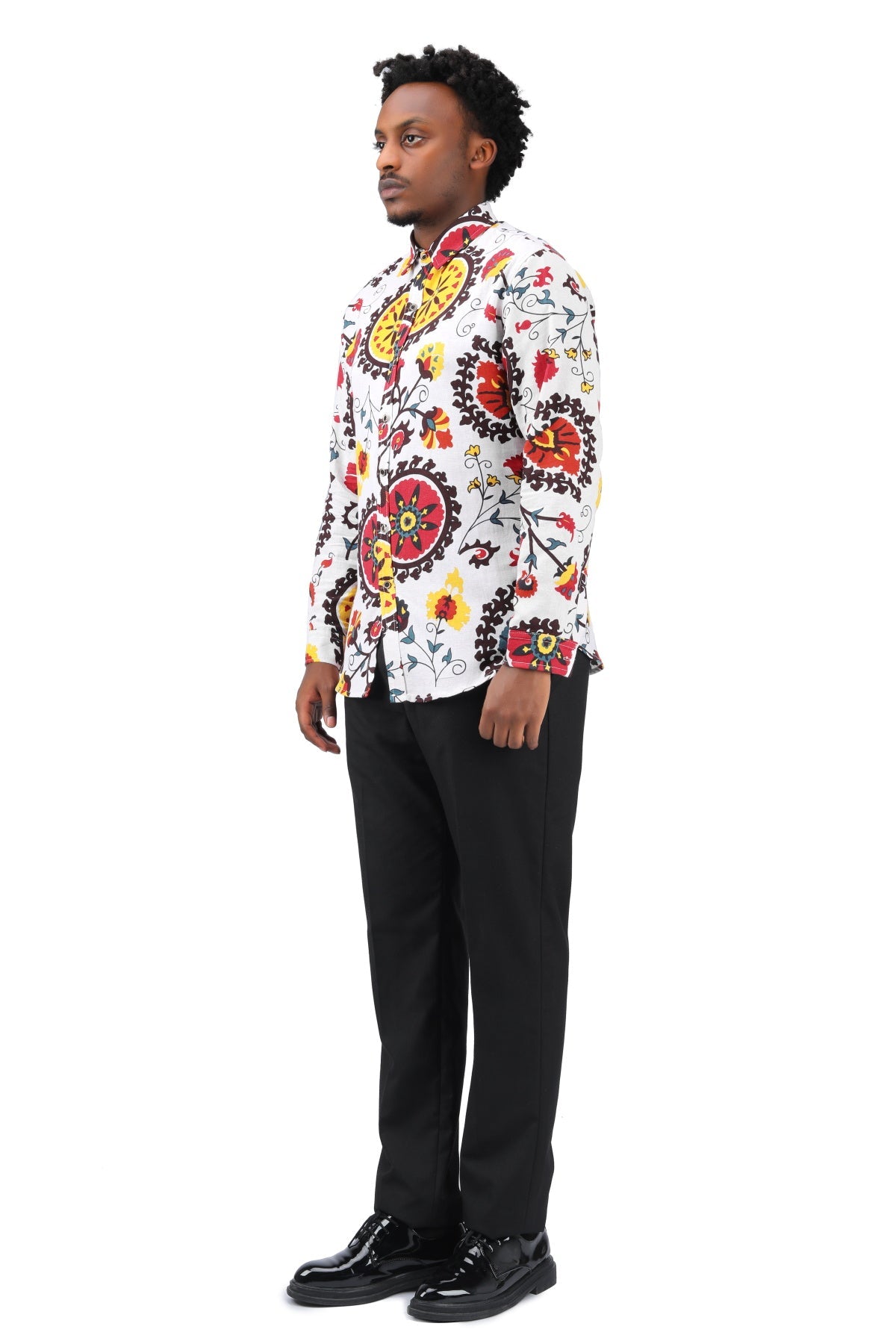 Men's Funky Printed Shirt Casual Shirt Fancy Floral Tops