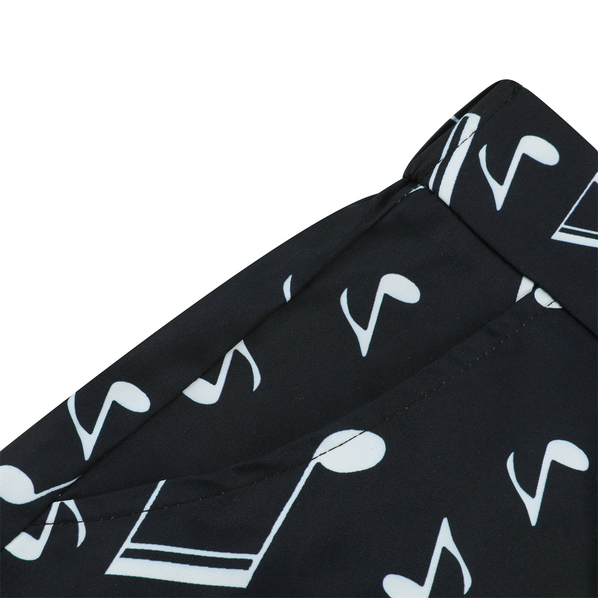 Men's Plaid Print Straight Casual Trousers Black