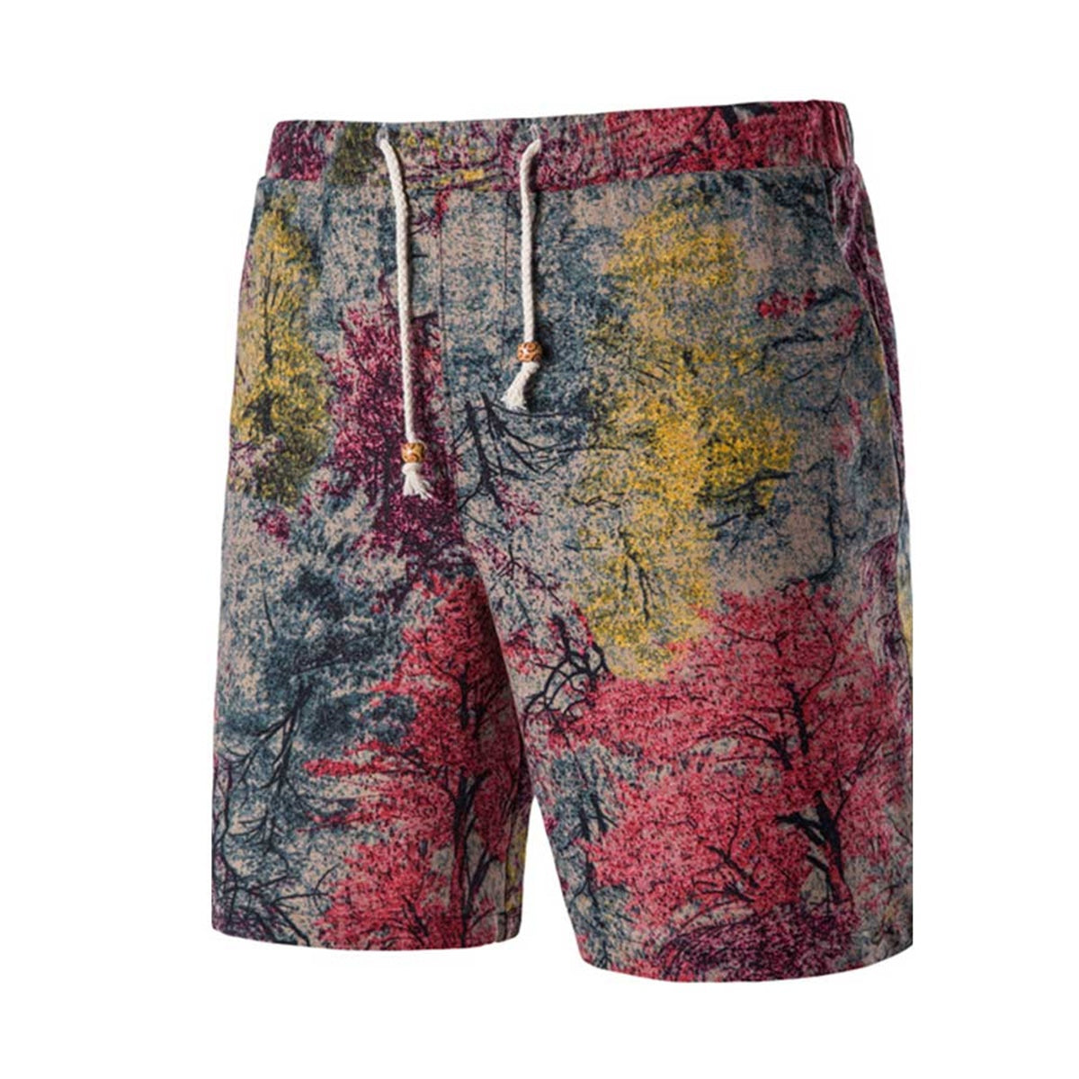 2-Piece Maple Forest Printed Summer Suit