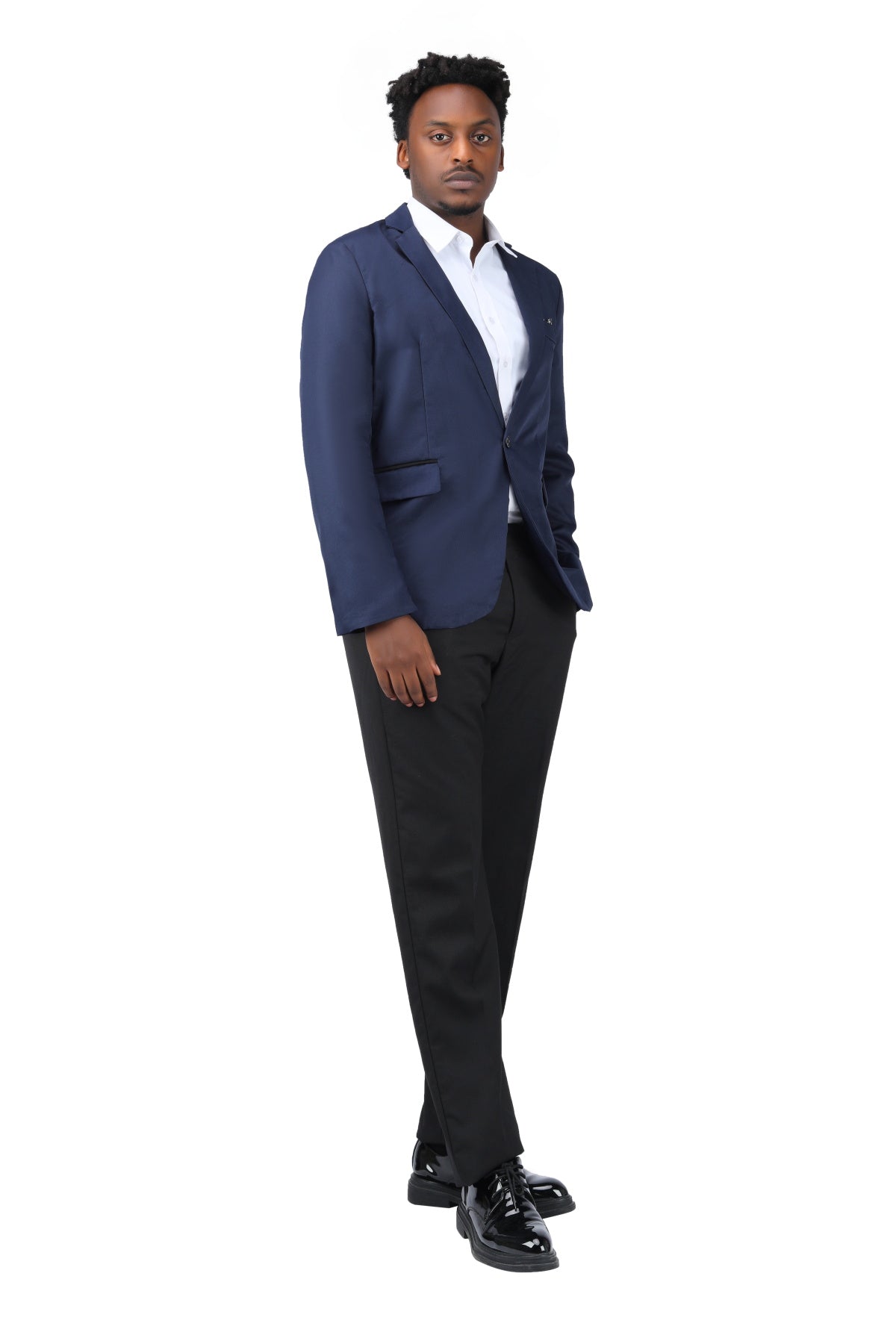 Men's Casual Suit Jacket Slim Fit Lightweight Blazer Coat Navy