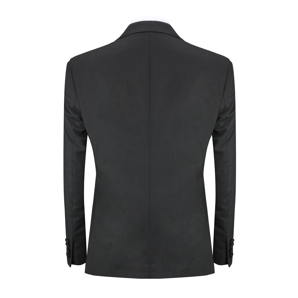 Men's 3-Piece Fashion One Button Color-Blocking Suit Dark Green