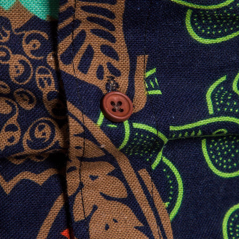 Slim Fit Printed Button Down Shirt