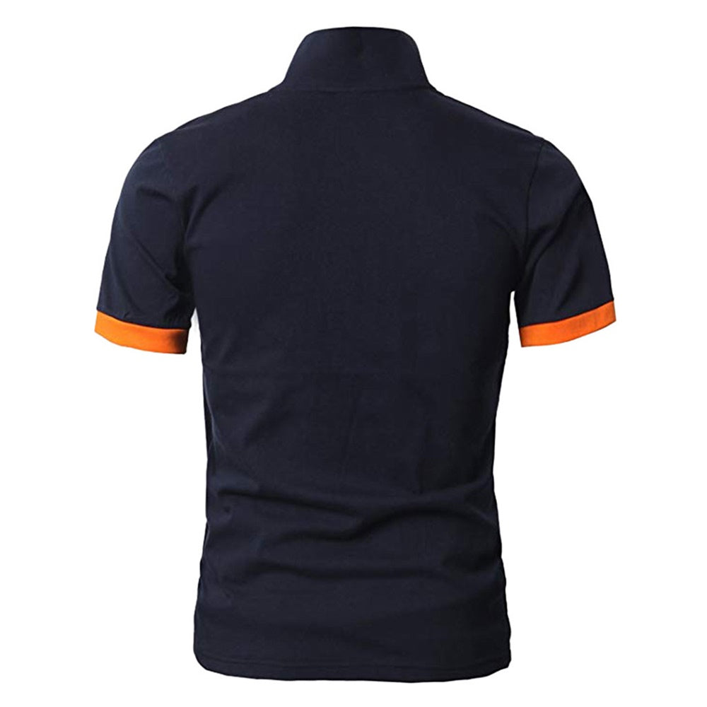 Essential Polos Navy & Orange Classic Polo Shirt