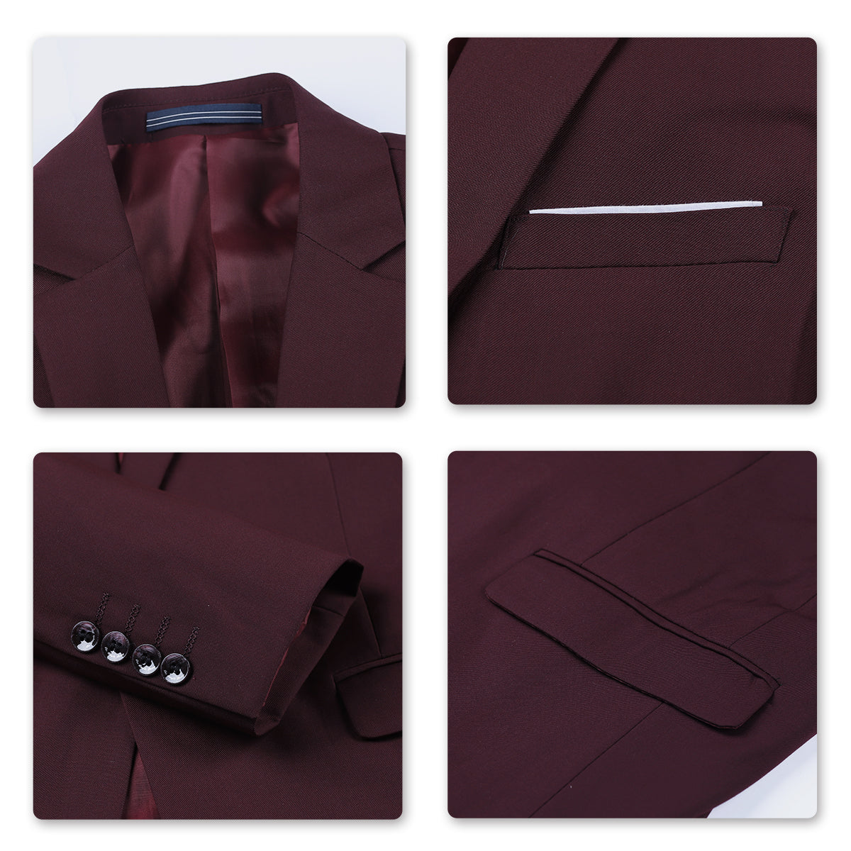 Two Piece Brick-Red Suit One Button Suit