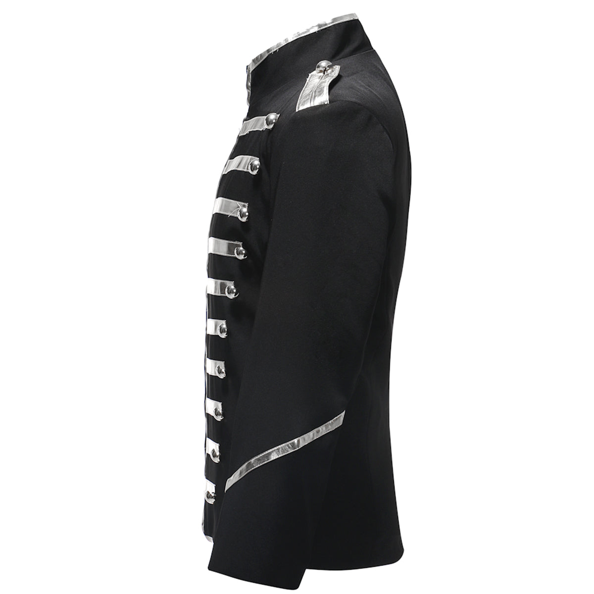 Modern Fit Royal Silver Leash Black Blazer