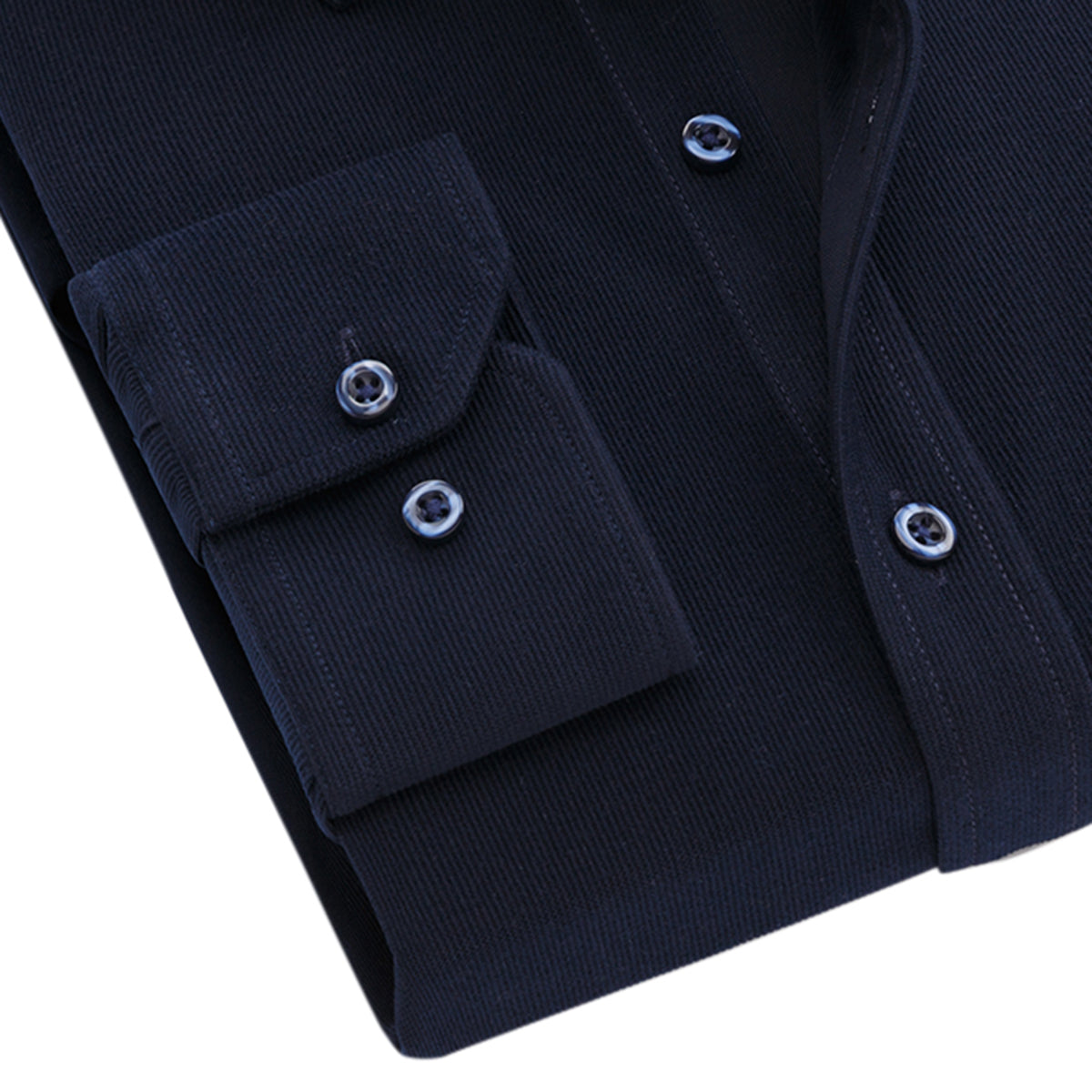 Men's Square Neck Solid Velvet Shirt Blue