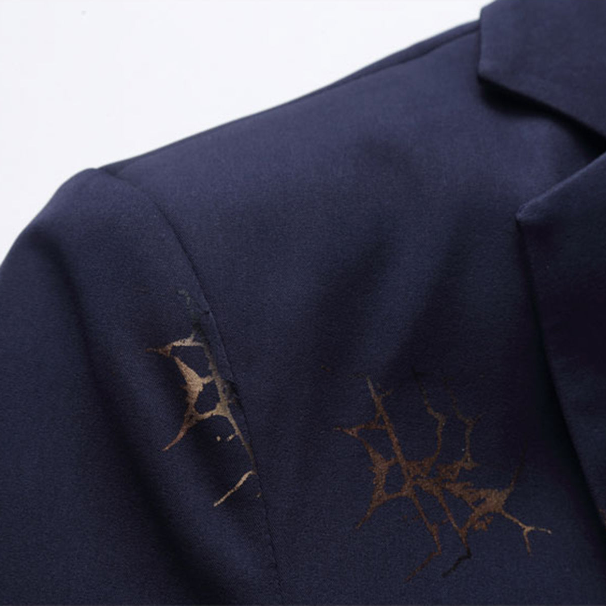 Men's Printed Single Breasted Slim Fit Blazer Blue