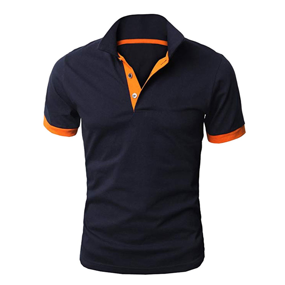 Navy and orange polo shirts deals