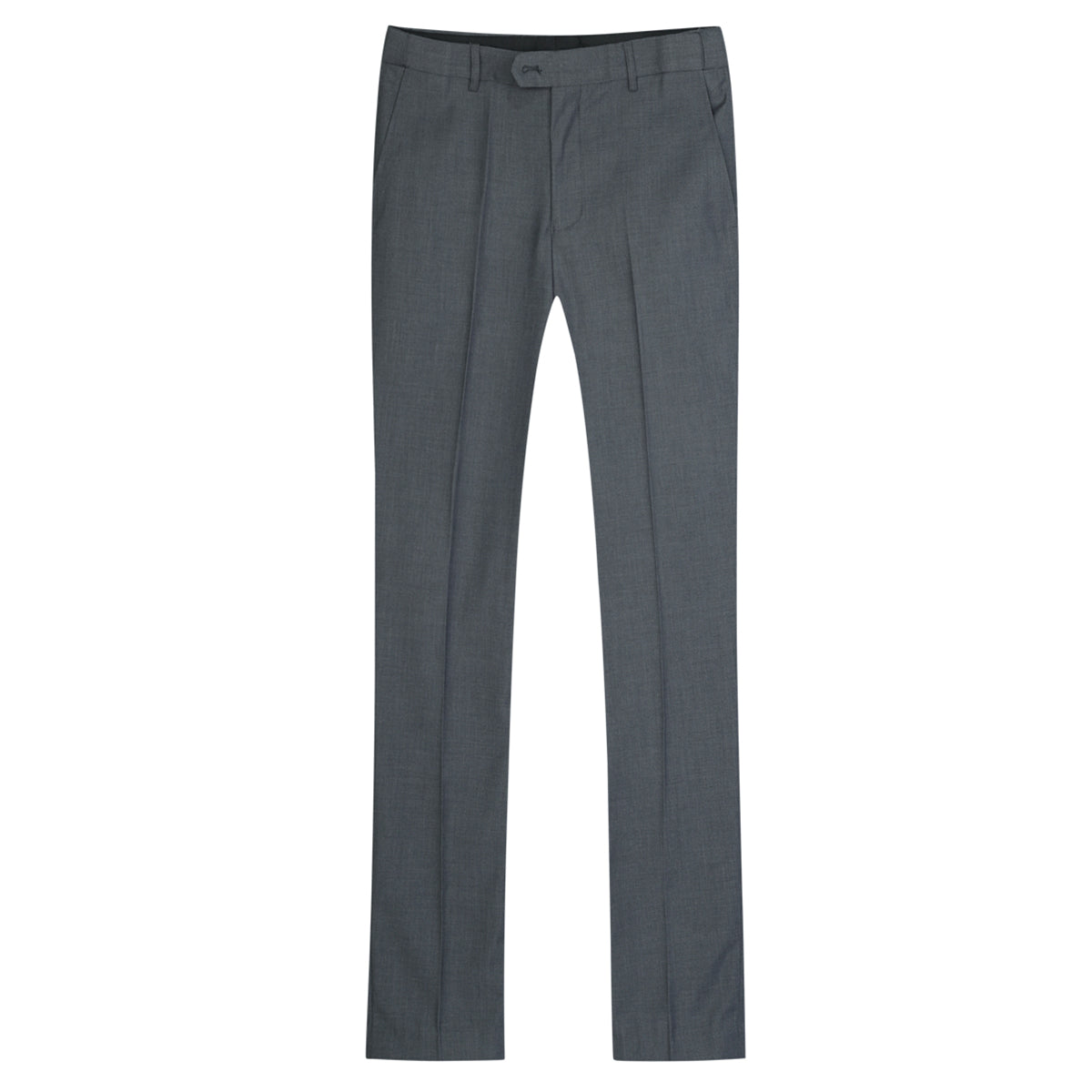 Mens 2-Piece Slim Fit Two Button Grey Suit