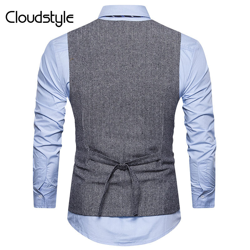 Slim Fit Comfortable Retro Grey Vest