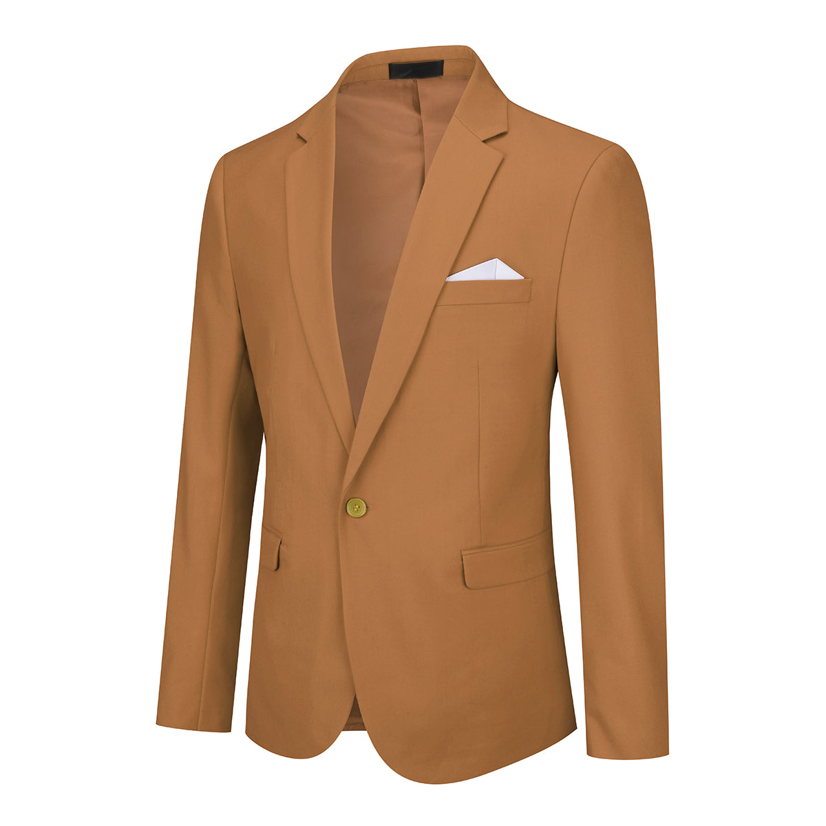 Fashion Jakcket One Button Casual Blazer Brown