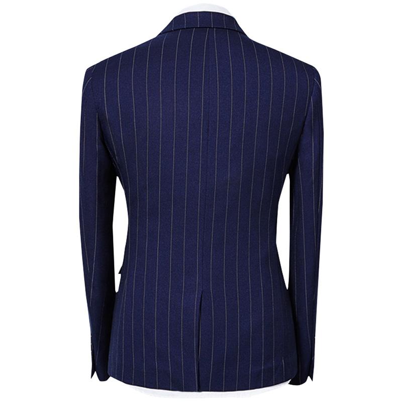 Three Piece Nagaro Blue Suit Stripe Design Suit