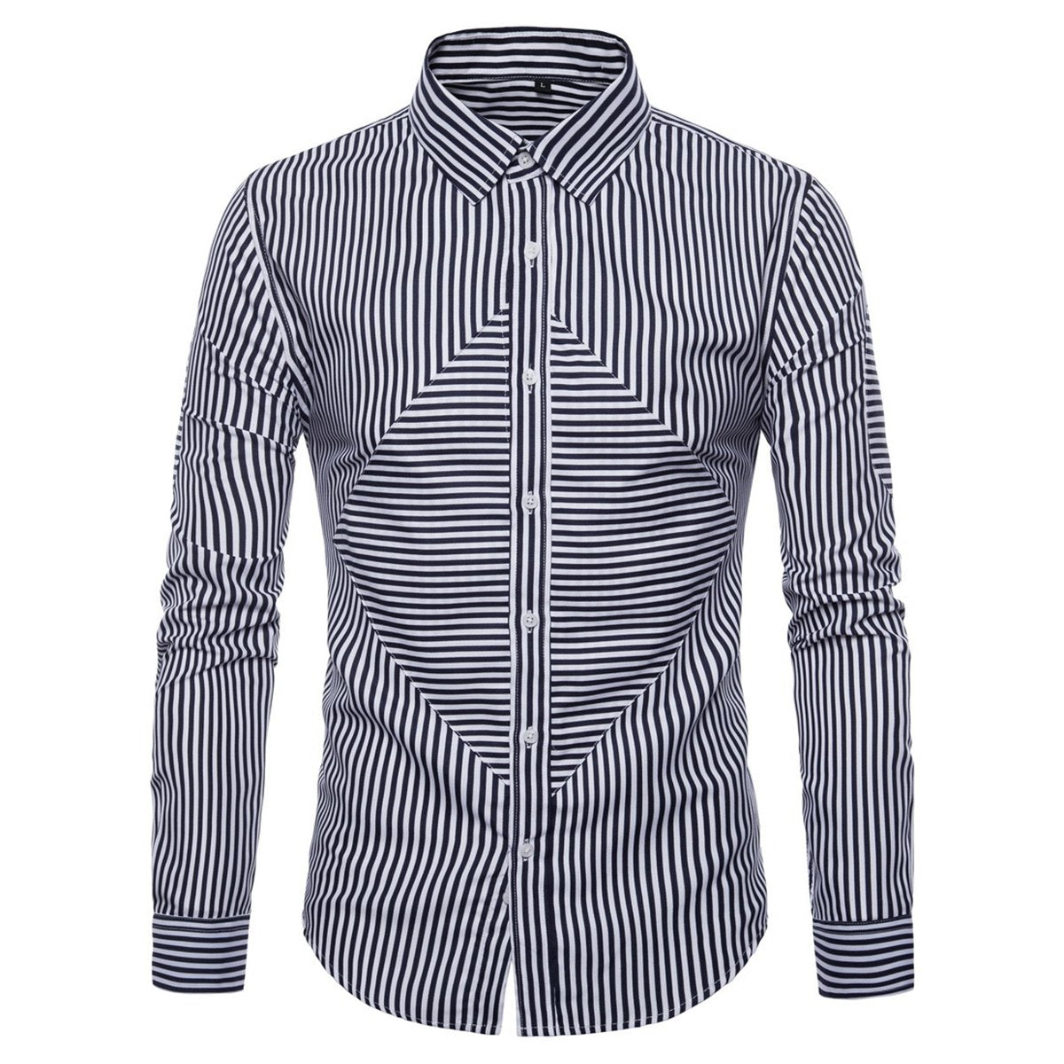 Regular Fit Stripe Casual Shirt Black