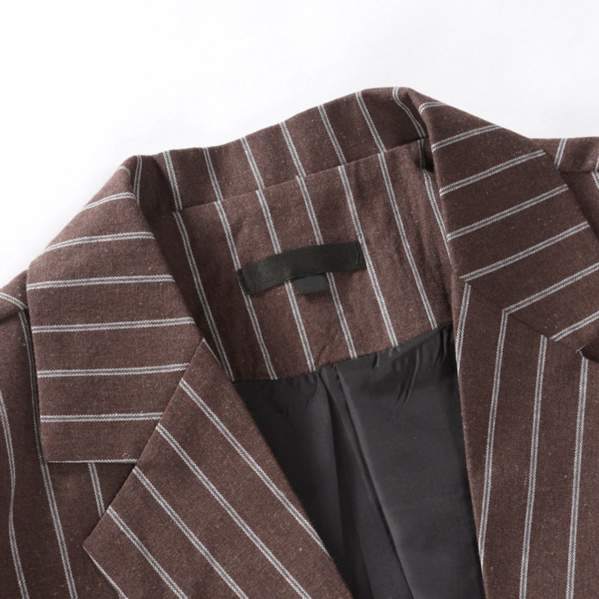 Men's Autumn Plaid Jacket One Button Casual Blazer Coffee