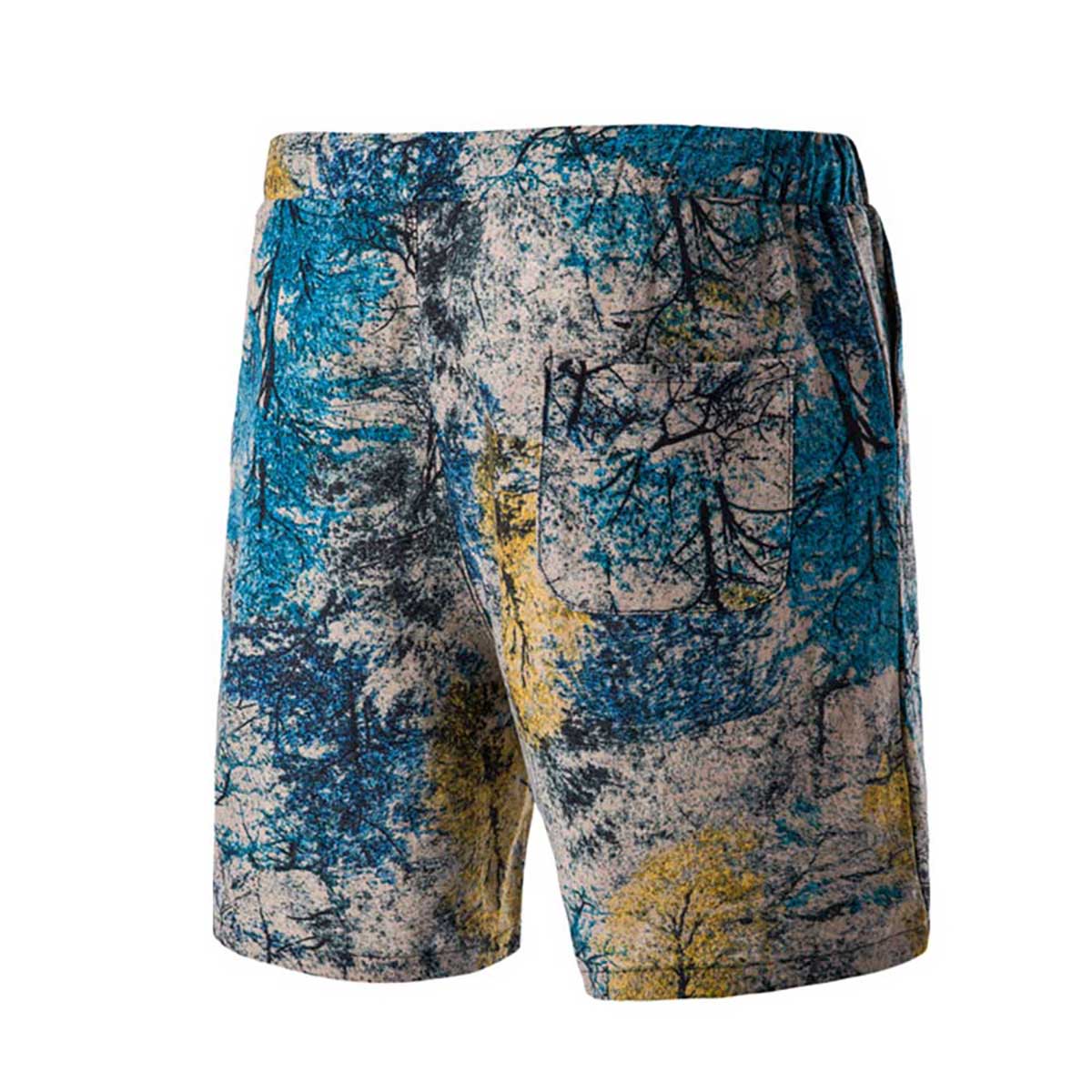 2-Piece Blue Woods Print Style Summer Suit