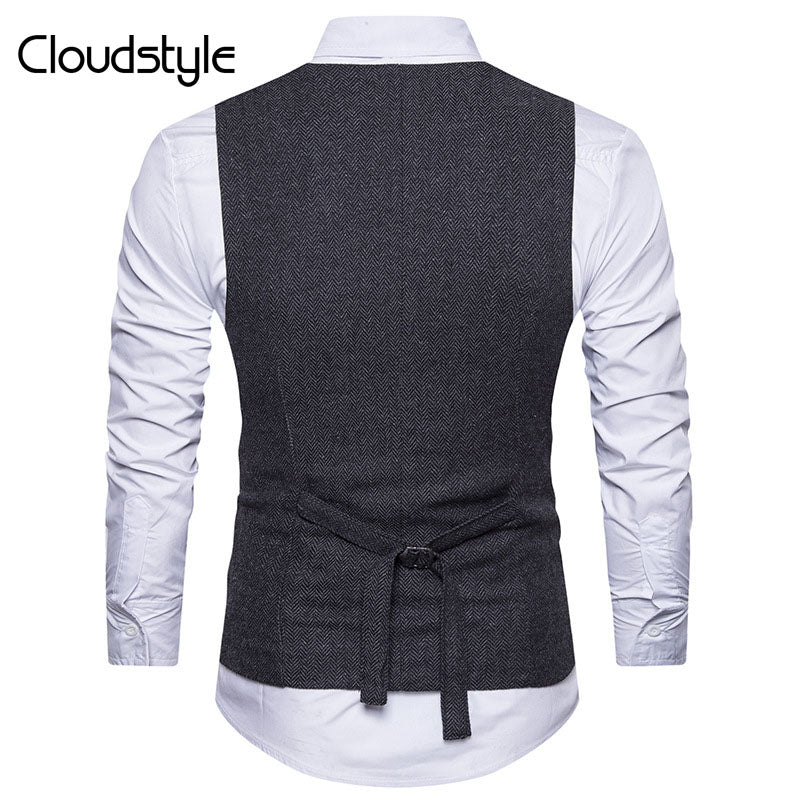 Slim Fit Comfortable Retro Black Vest