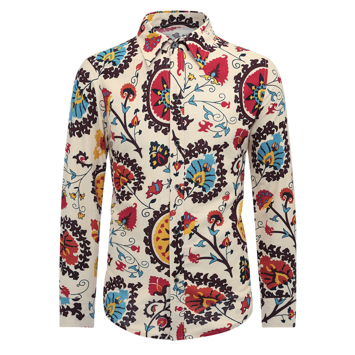 Men's Funky Printed Shirt Casual Shirt Fancy Floral Tops