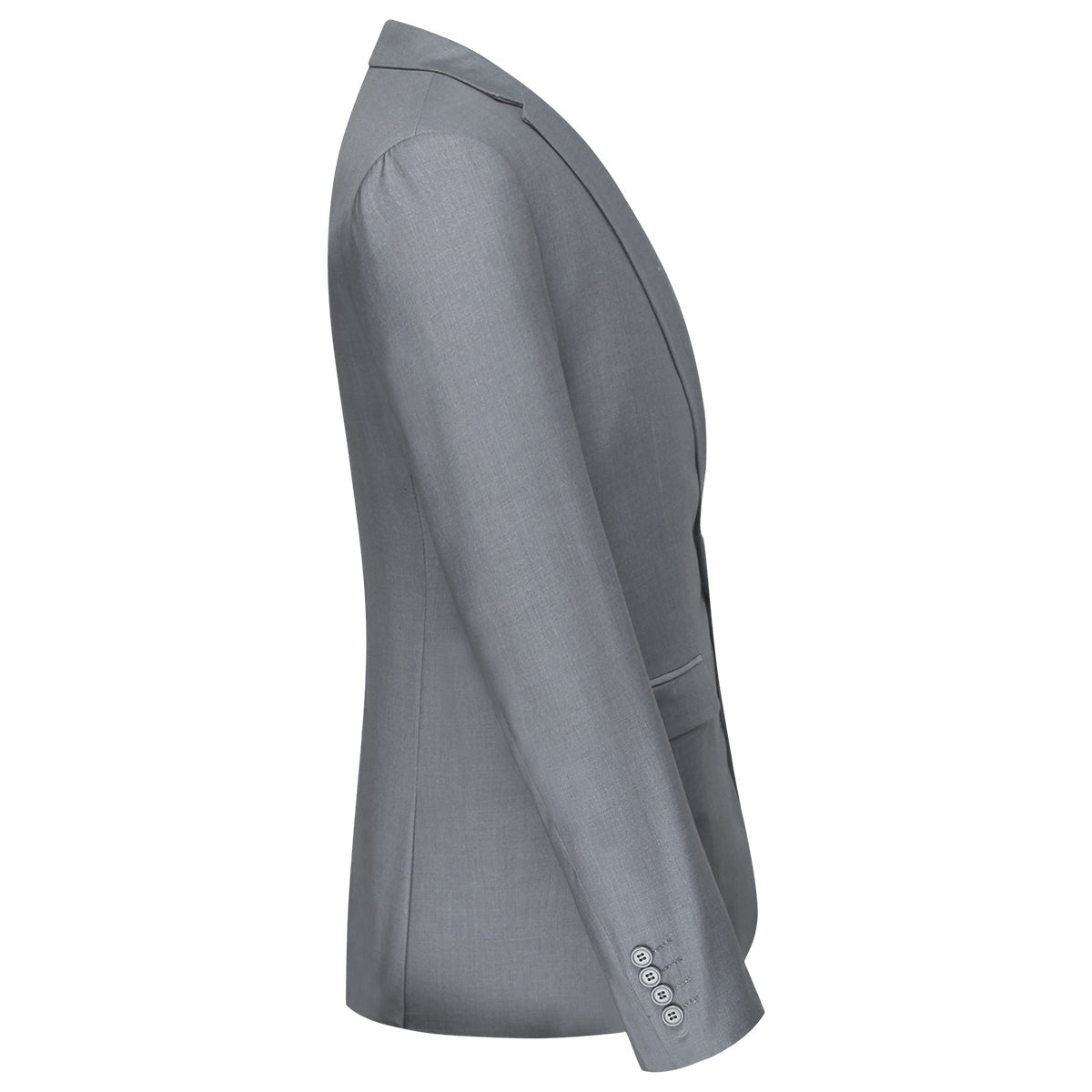 Mens 2-Piece Slim Fit Two Button Light Grey Suit