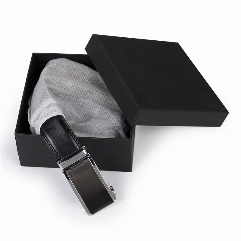 Mens Genuine Leather Dress Belt Black