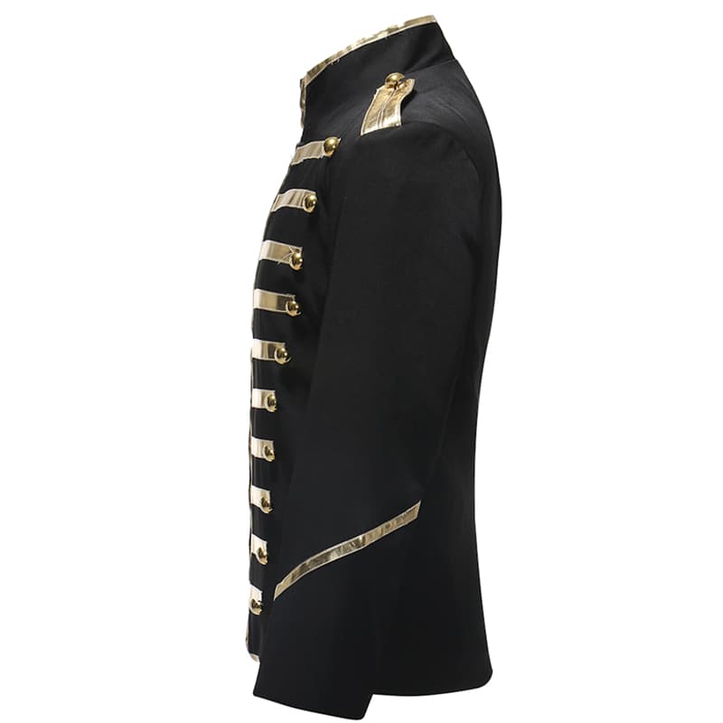 Modern Fit Royal Gold Leash Black Blazer