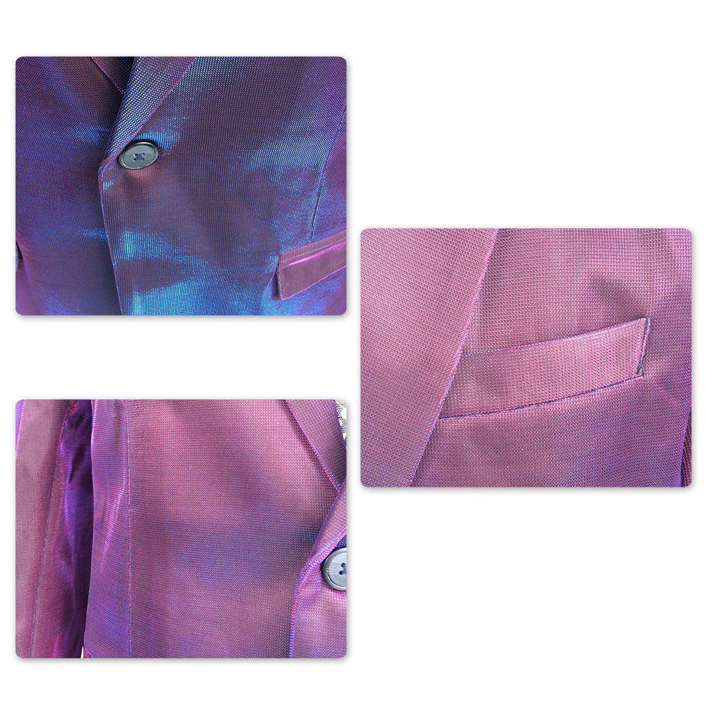 Slim Fit Gradient Ramp Blazer Purple