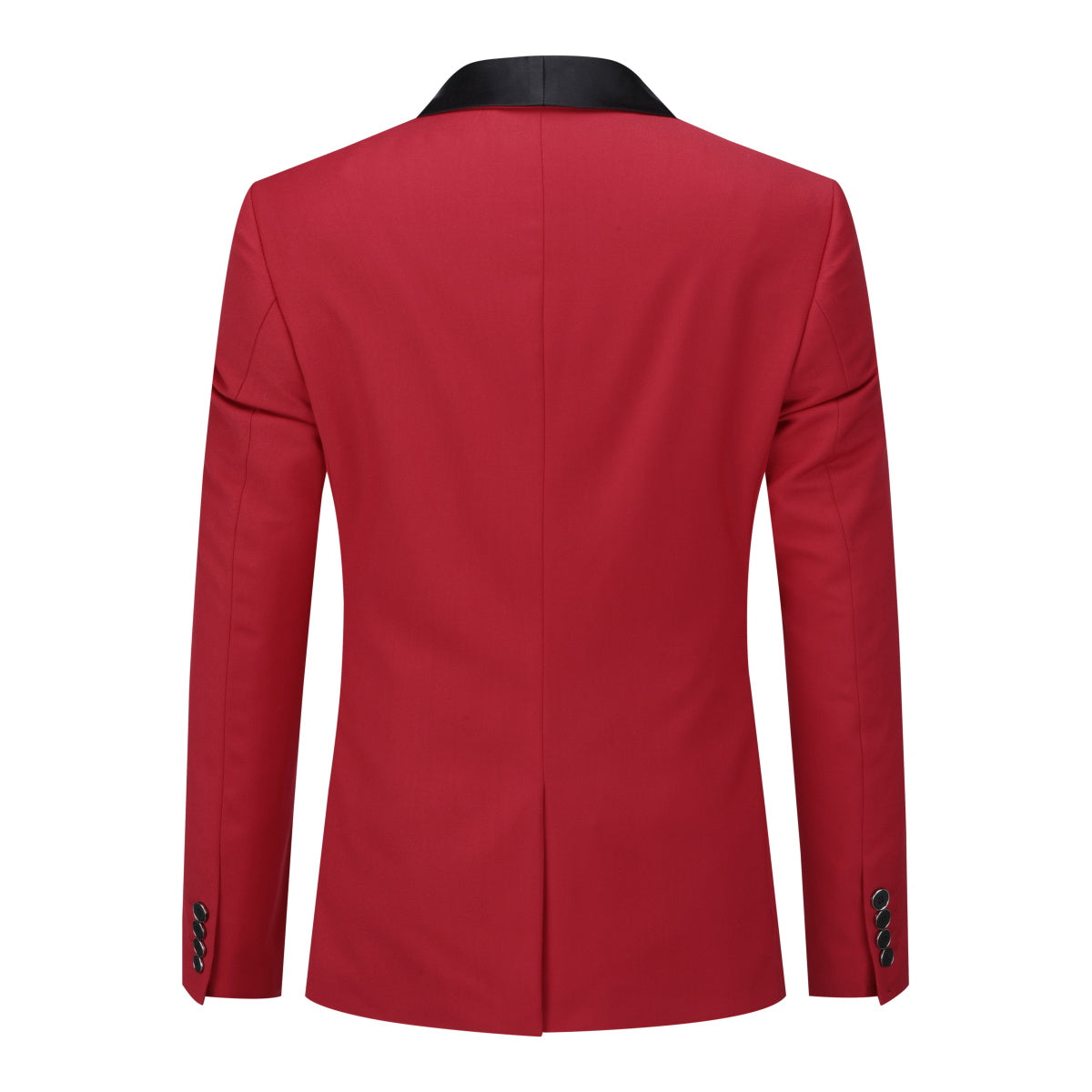 Slim Fit One Button Casual Red 3-Piece Suit