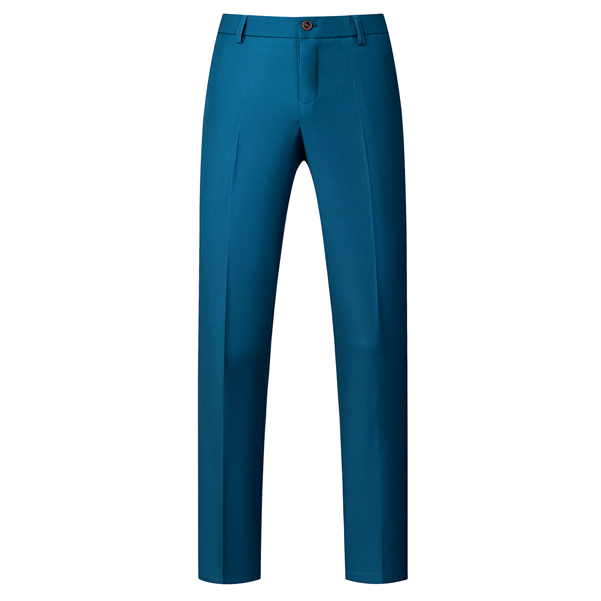 Men's Two-Button Back Slit Lapel Collar 3-Piece Suit Lake Blue