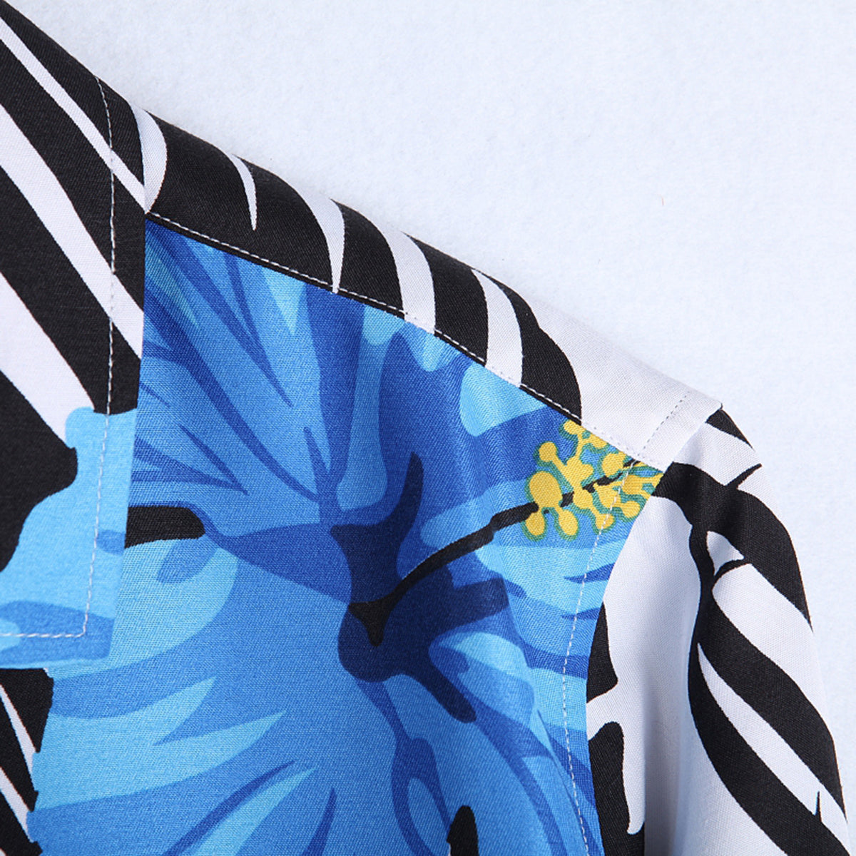 Slim Fit Long-Sleeve Shirt Blue Flower