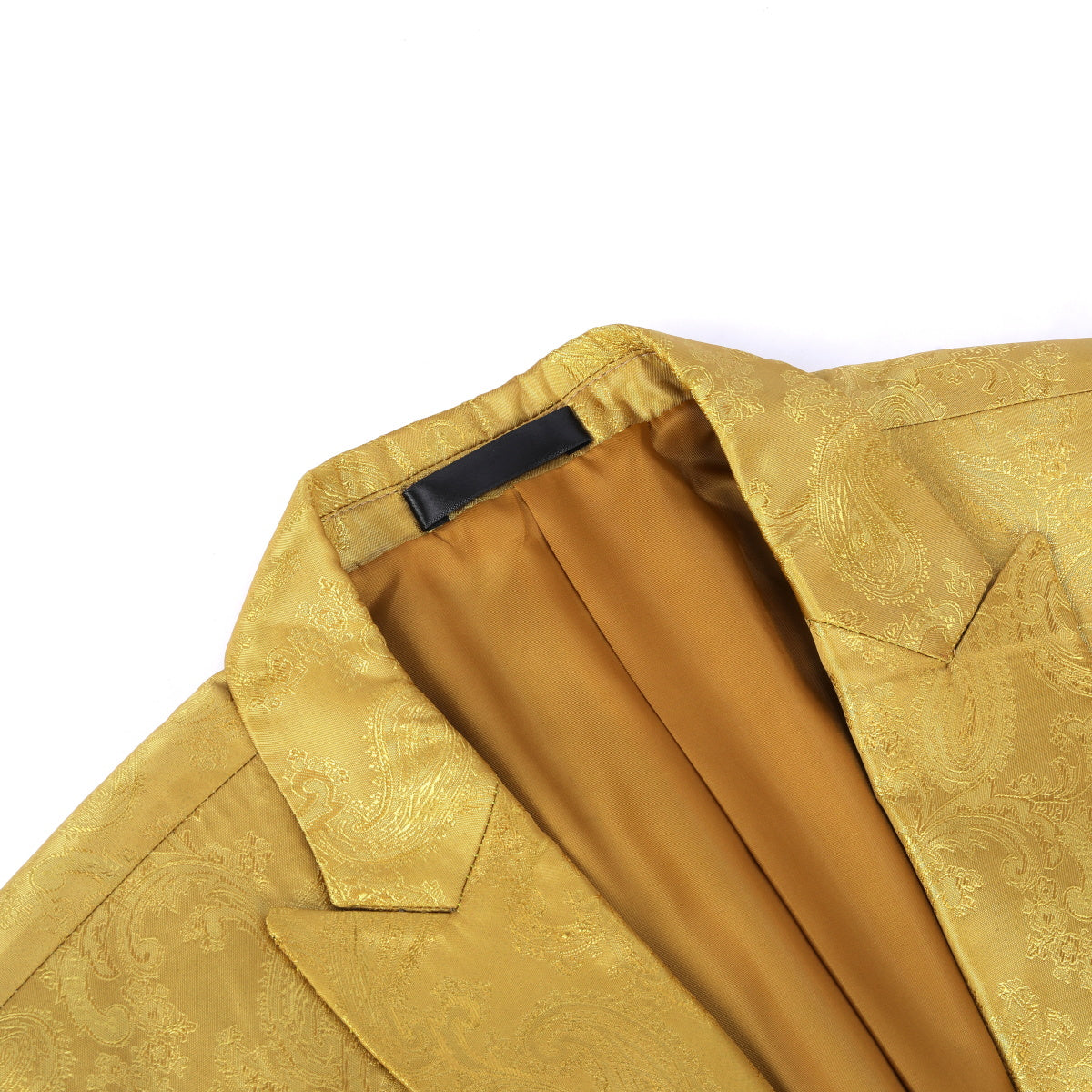 Men's Palace Dark Pattern One Button Blazer Yellow