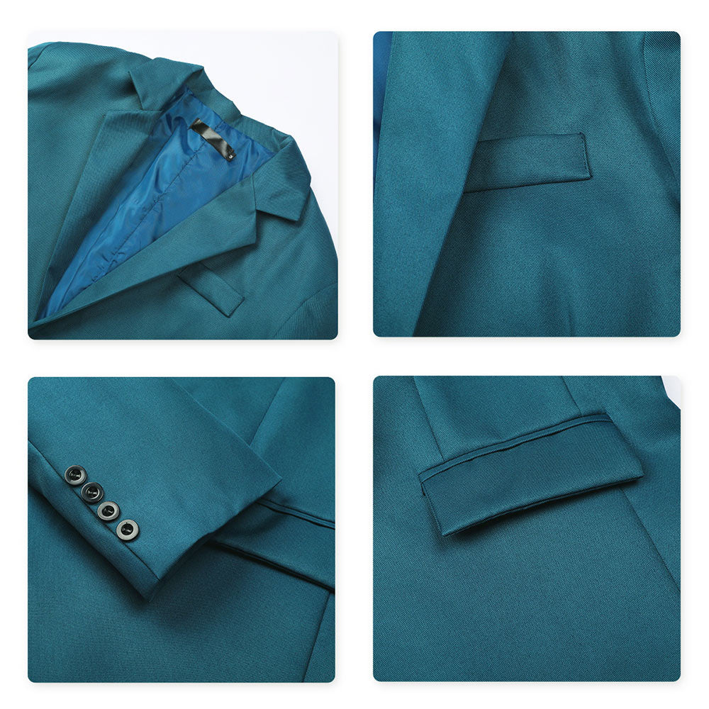 Men's Slim Fit Casual Blazer Jacket Sea Blue