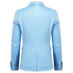 2-Piece Slim Fit Simple Designed LightBlue Suit