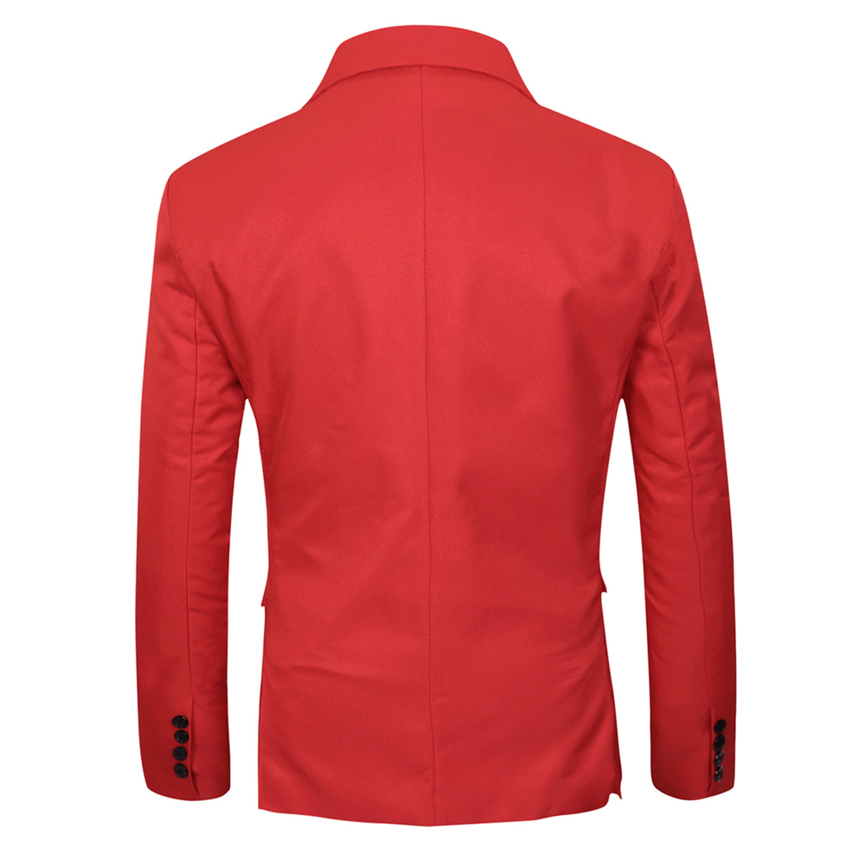 Men's Slim Fit Casual Blazer Jacket Red - Cloudstyle