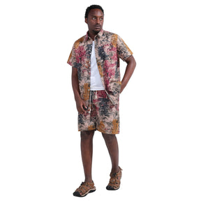 2-Piece Maple Forest Printed Summer Suit
