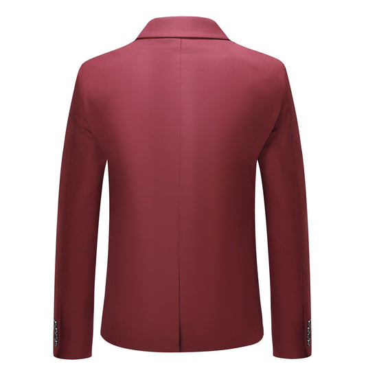 Classic Maroon Blazer Two Buttons Blazer - Cloudstyle