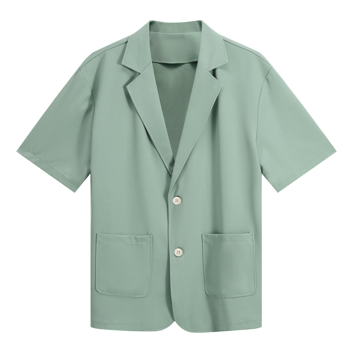 Men's Solid Color Hawaiian Summer Suit Green