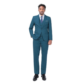 3-Piece One Button Formal Suit Blue Suit