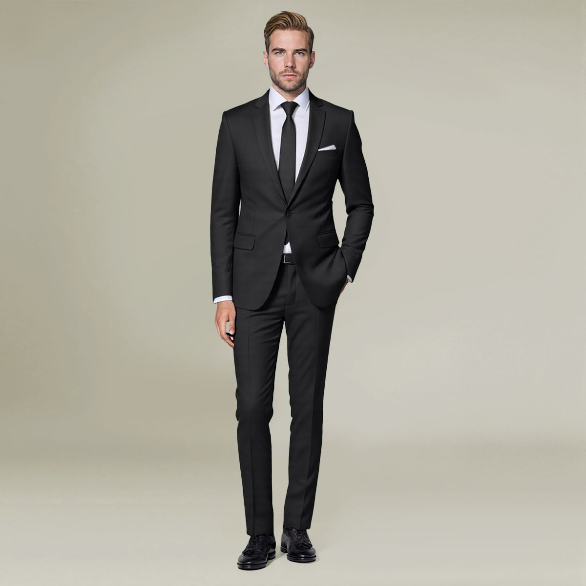 NYD711 Series 2-Piece Slim Fit Simple Designed Navy Suit NYD711 Series 2-Piece Slim Fit Simple Designed Navy Suit