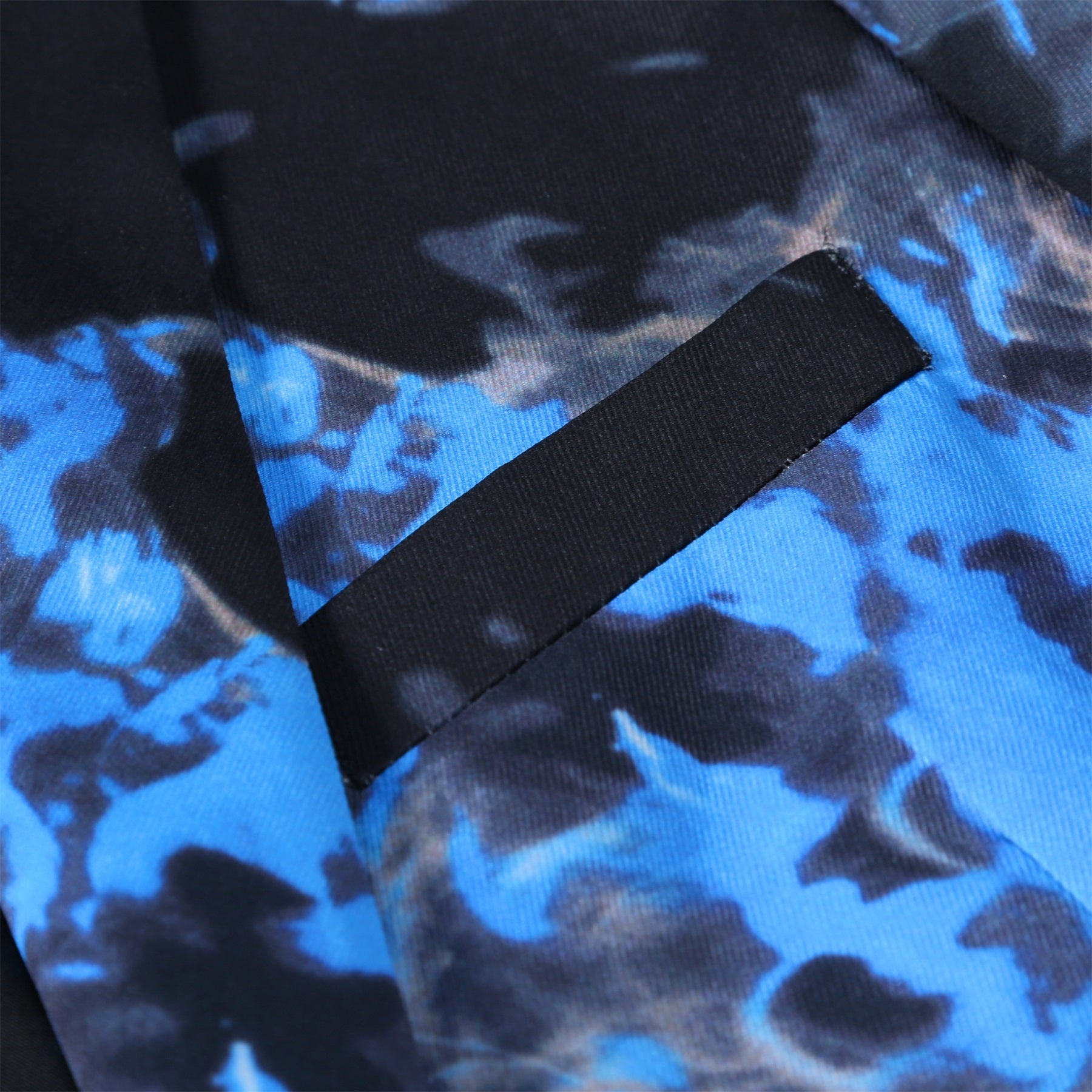 Slim Fit Flame Print Royal Blue Blazer - Cloudstyle