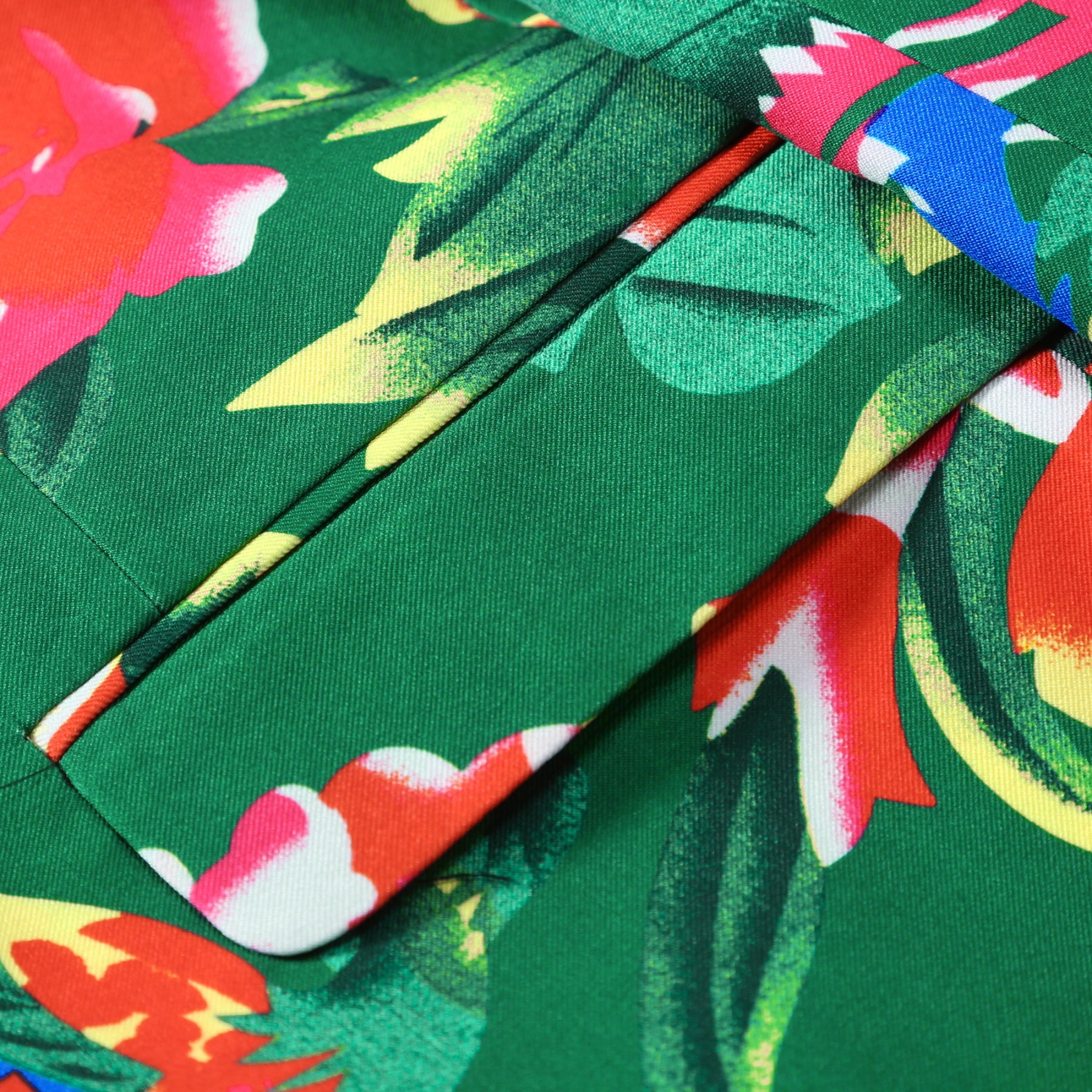 2-Piece Men's Big Flower Printed Suit Green