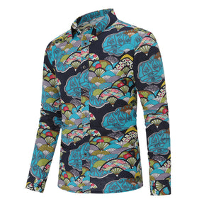 Men's Funky Printed Shirt Casual Shirt Fancy Floral Tops