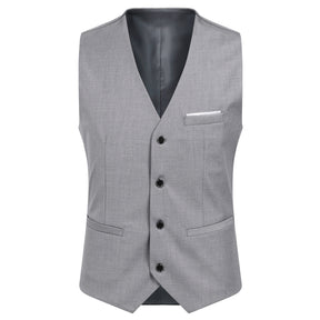 3-Piece Slim Fit One Button Fashion Gray Suit