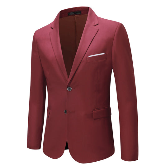 Classic Maroon Blazer Two Buttons Blazer - Cloudstyle