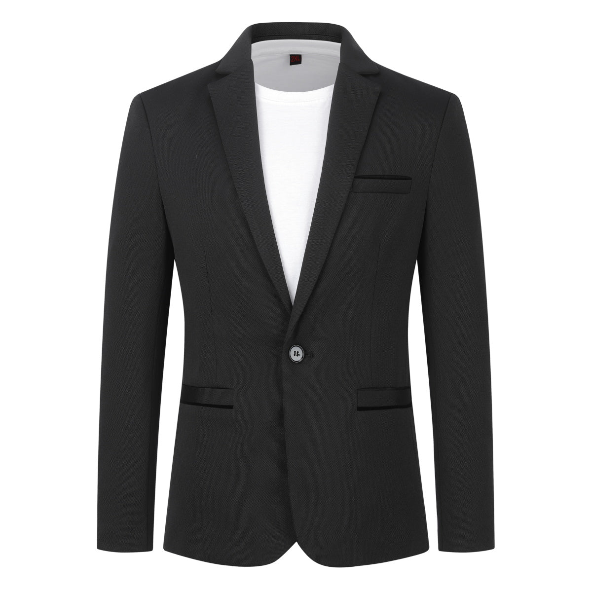 Men's Suit Jacket Slim Fit Coat Business Daily Blazer Black - Cloudstyle