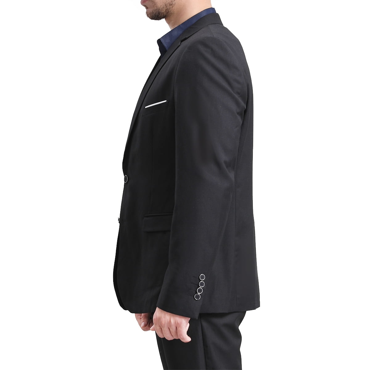 Mens Slim Fit Blazer Jacket Two-Button Notched Lapel Casual Suit Jacket WHOLESALE - Cloudstyle