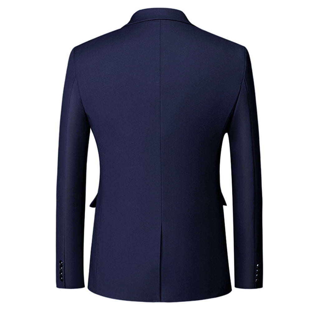 Mens Slim Fit Blazer Jacket Two-Button Notched Lapel Casual Suit Jacket WHOLESALE - Cloudstyle