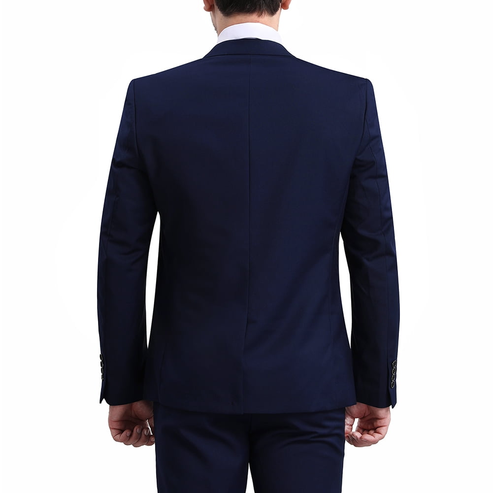 Mens Slim Fit Blazer Jacket Two-Button Notched Lapel Casual Suit Jacket WHOLESALE - Cloudstyle
