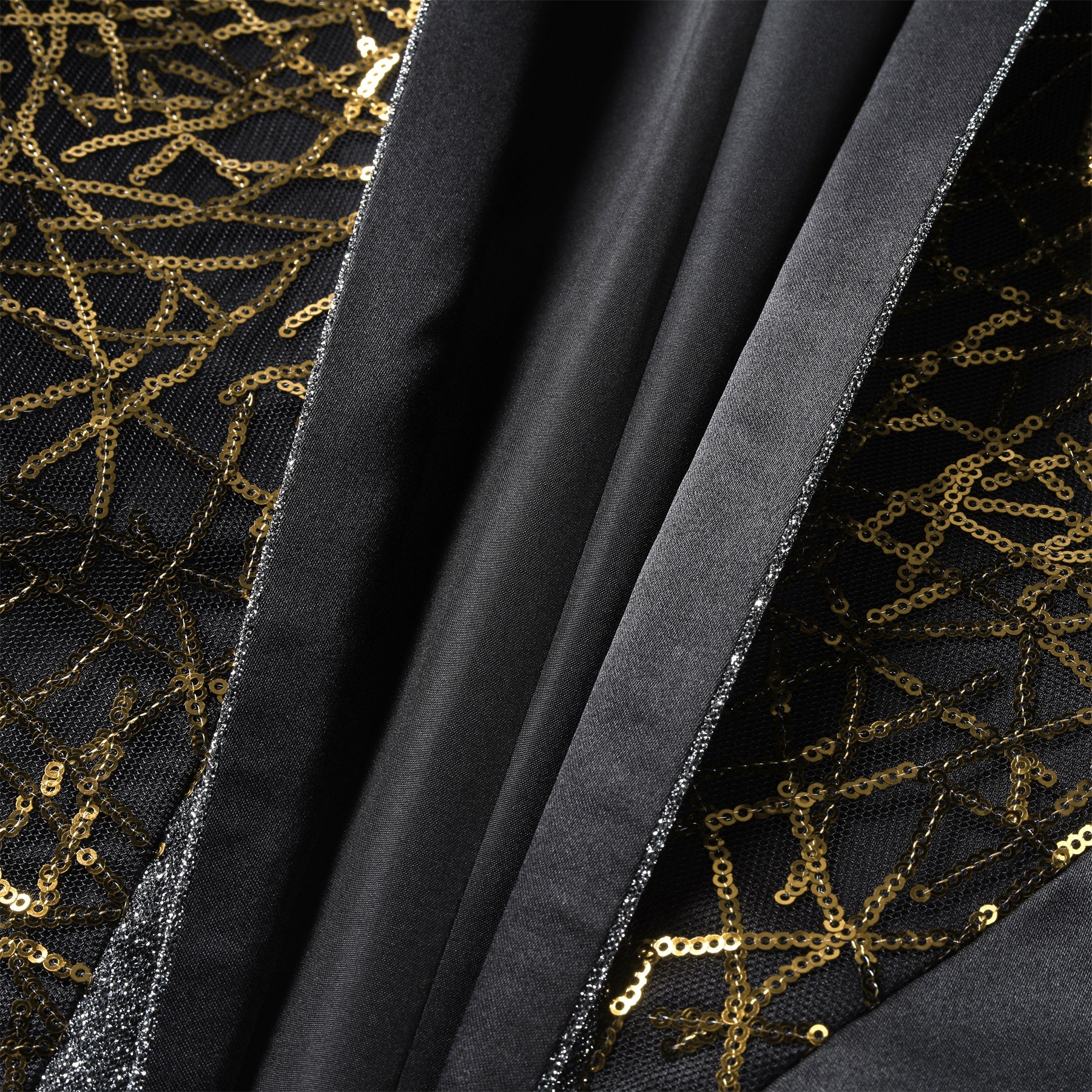 Men's Sequined Stand Collar Single-Breasted Blazer Gold