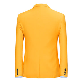 2-Piece Slim Fit Simple Designed Yellow Suit