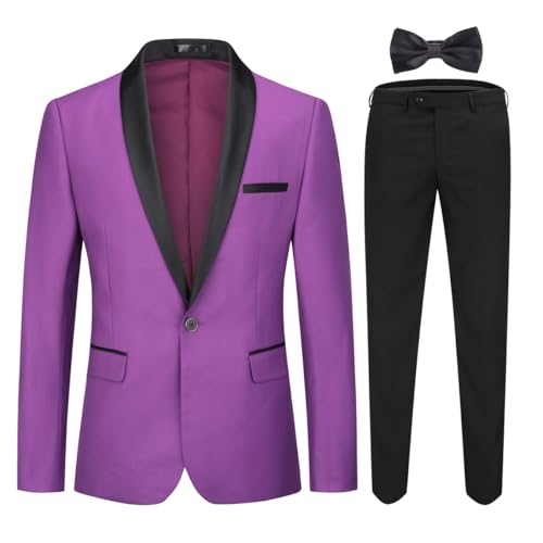 Cloudstyle Mens Tux Suits 2-Piece Shawl Collar Solid Prom Party Sets